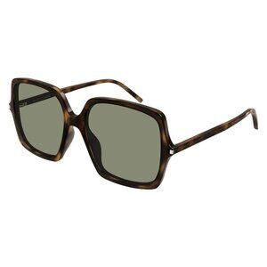A0833Z New SAINT LAURENT Havana Square SL 591 002 Sunglasses Women